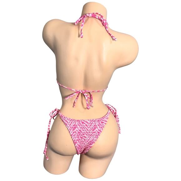 3 Piece Set Summer Haus Andy Triangle Top S & Tie Side Bottom S & L $230 - Picture 9 of 14